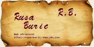 Rusa Burić vizit kartica